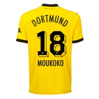 Borussia Dortmund Youssoufa Moukoko #18 Heimtrikot 2023-24 Kurzarm